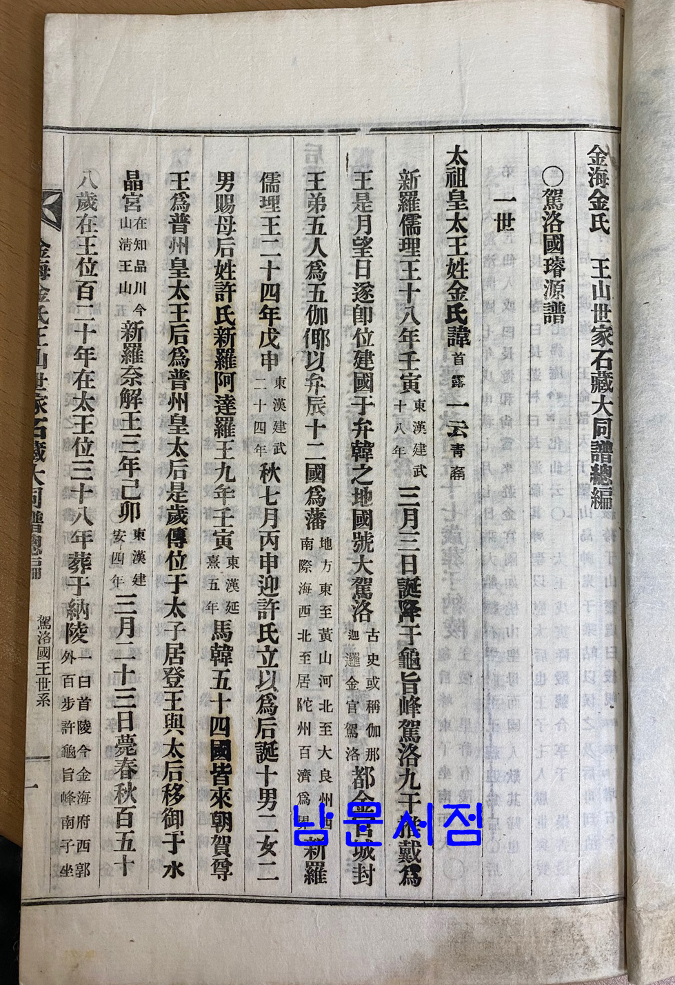 김해김씨왕산세가석장대동보병(金海金氏王山世家石藏大同譜丙) 권지1~권지16 전15책 완질 수편.총편 각한권 합17권 완질