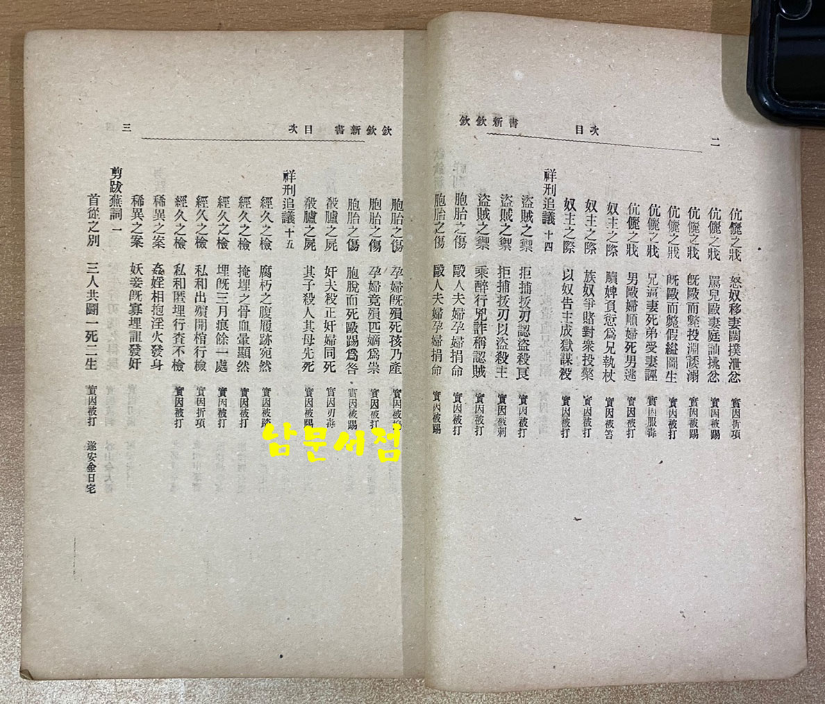 欽欽新書 四 흠흠신서 4권 한권 1907년 초판본