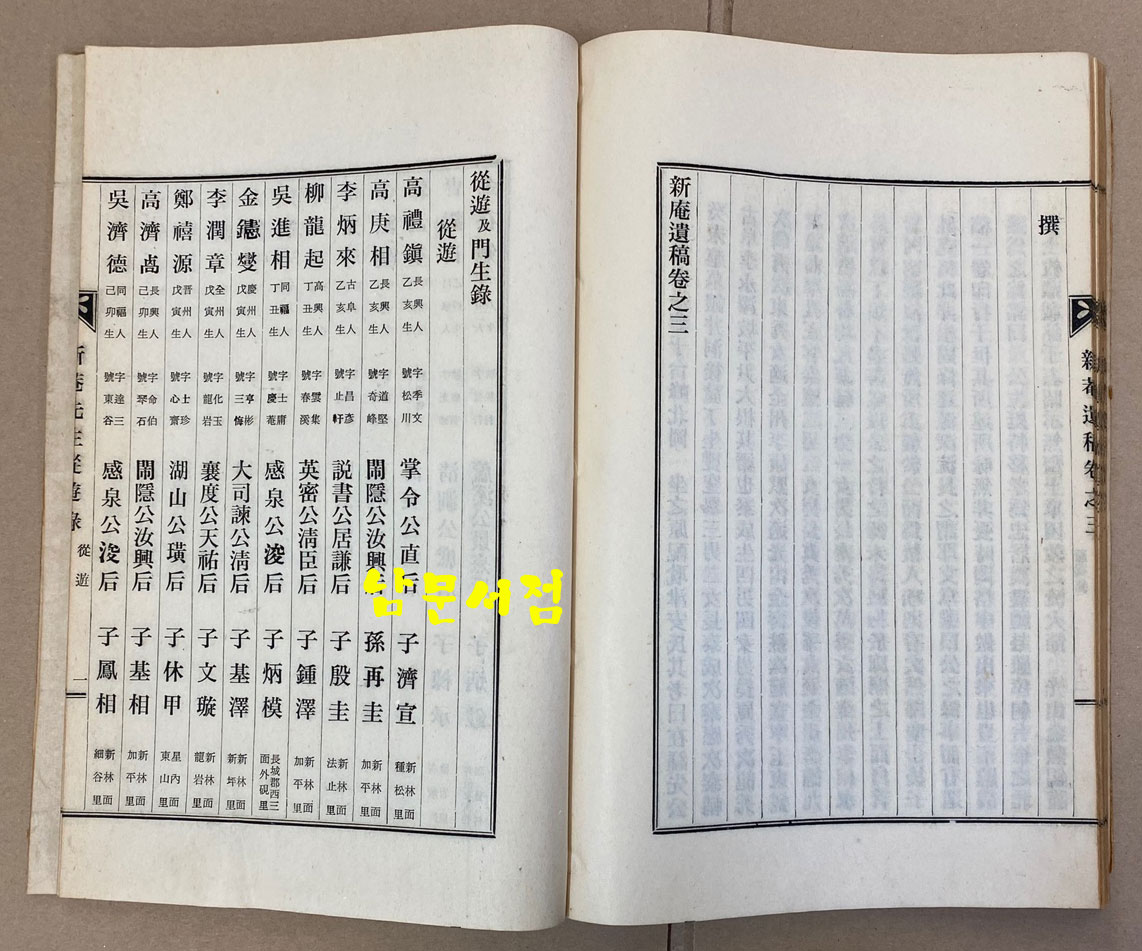 新菴遺稿 全 신암유고 전 신암(新菴) 김구현(金九鉉, 1876∼1956)