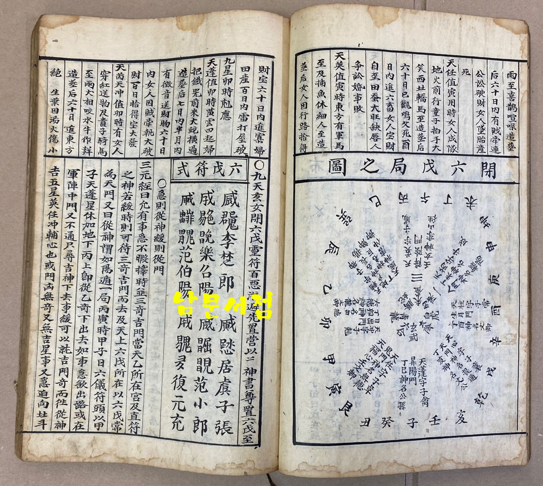 龍鳳神書 坤 용봉신서 곤(표지제목) 新鐫歷法總覽鰲頭通書大全 신전역법총람오두통서대전 (표지안 속 제목) 필사본 겹장본 57장