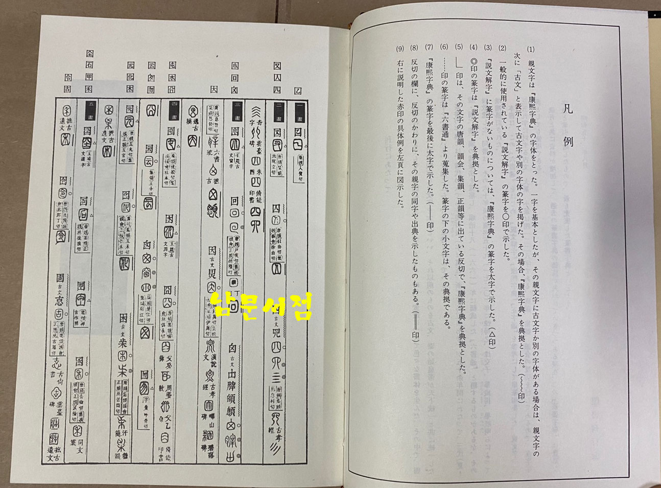 篆書字典 전서자전 1978년 태학사 영인본