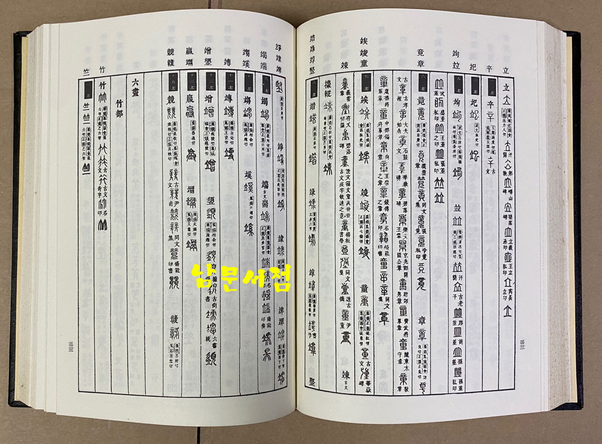 篆書字典 전서자전 1978년 태학사 영인본