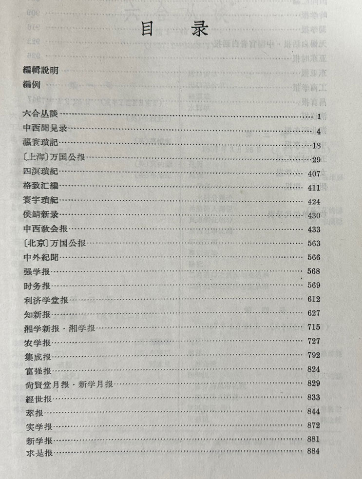 中國近代期刊篇目彙錄 중국근대기간편목휘록 1~6 전6권