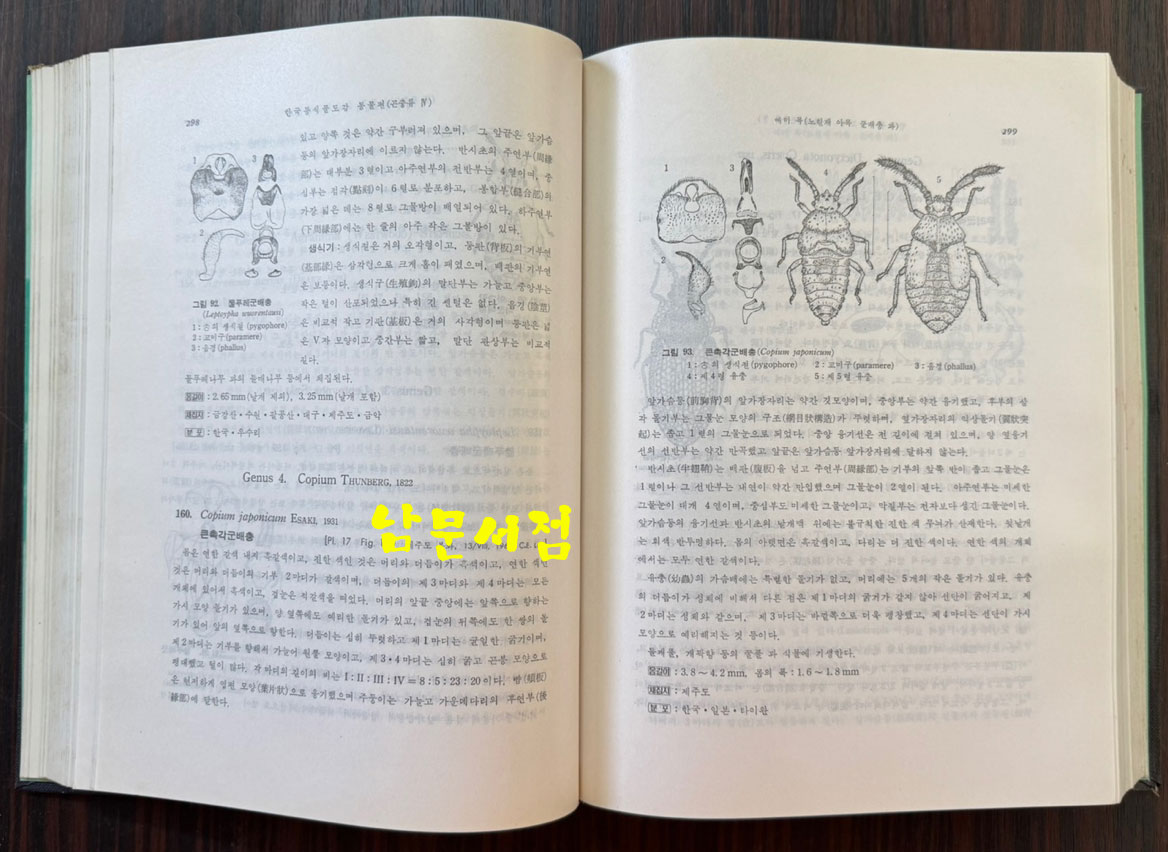 한국동식물도감 제12권 동물편- 곤충류 4 / 문교부 / 1971년 초판 / 1069페이지