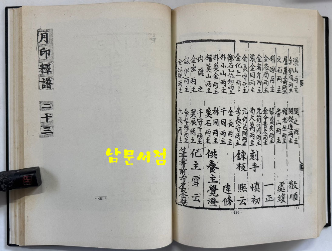 월인석보 21.23 영인본 / 홍문각 / 522페이지 / 영인판권 따로없음